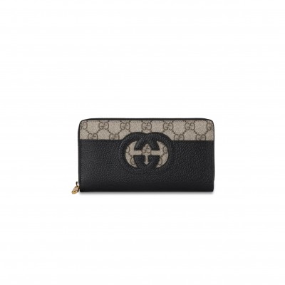 GUCCI CANVAS WITH LEATHER WALLET 701423 (19*10*3cm)